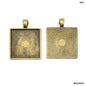 Gift To Love | Square Shape Metal | Color : Copper | Pcs : 6 Pcs | Code : MG256D5