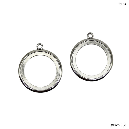 Gift To Love | Round Shape Metal | Color : Silver | Pcs : 6 Pcs | Code : MG256E2