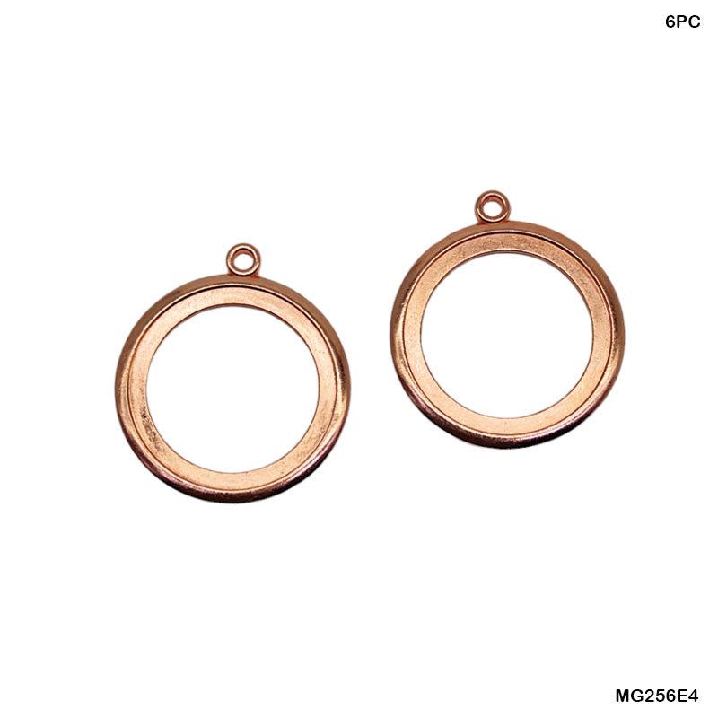 Gift To Love | Round Shape Metal | Color : Rose Gold | Pcs : 6 Pcs | Code : MG256E4