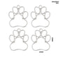 Gift To Love | Bezels Paw Shape | Color : Silver | Pcs : 5 Pcs | Code : MG256H2