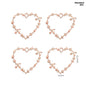 Gift To Love | Bezels Designer Heart Shape | Color : Rose Gold | Pcs : 5 Pcs | Code : MG256J3