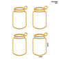 Gift To Love | Bezels Jar Shape | Color : Gold | Pcs : 5 Pcs | Code : MG256K1