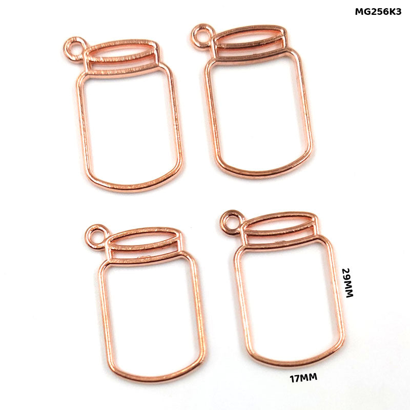 Gift To Love | Bezels Jar Shape | Color : Rose Gold | Pcs : 5 Pcs | Code : MG256K3