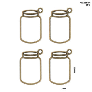 Gift To Love | Bezels Jar Shape | Color : Copper | Pcs : 5 Pcs | Code : MG256K4