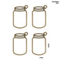 Gift To Love | Bezels Jar Shape | Color : Copper | Pcs : 5 Pcs | Code : MG256K4