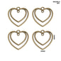 Gift To Love | Bezels Heart Shape | Color : Copper | Pcs : 5 Pcs | Code : MG256L4