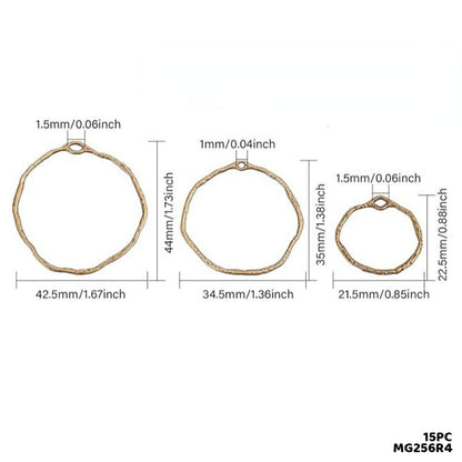 Gift To Love | Bezels Designer | Color : Copper Mix | Size : Round Shape | Pcs : 15 Pc | Code : MG256R4