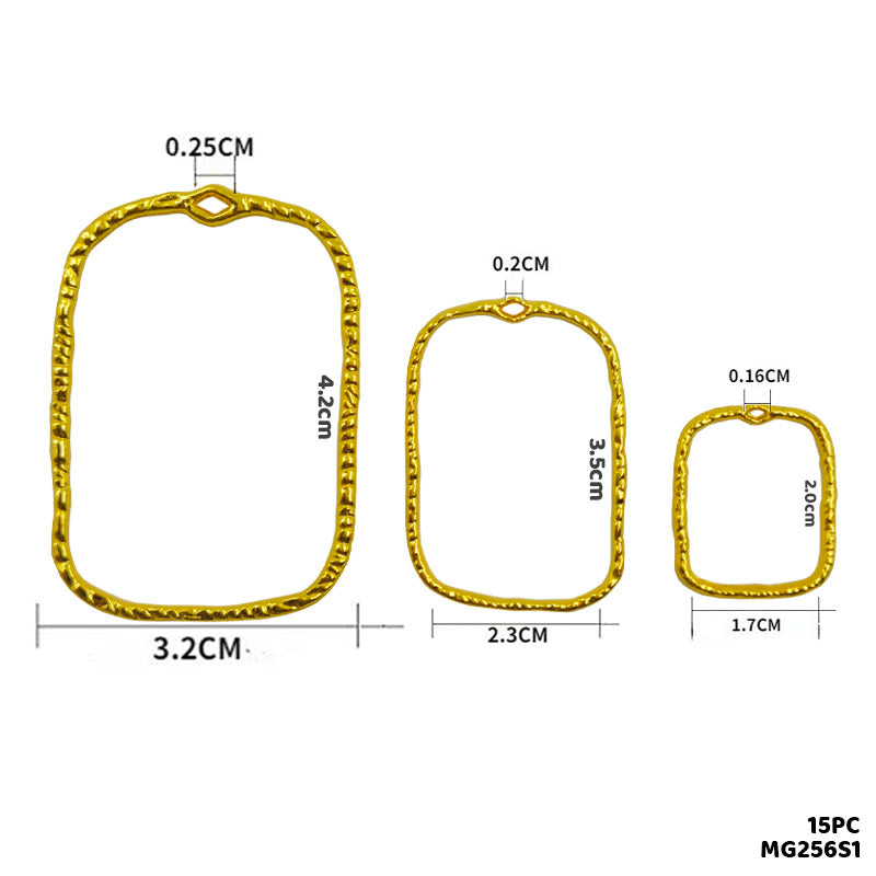 Gift To Love | Bezels | Color : Gold | Pcs : 15 Pc | Code : MG256S1