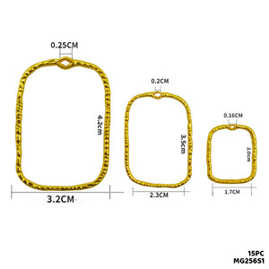 Gift To Love | Bezels | Color : Gold | Pcs : 15 Pc | Code : MG256S1