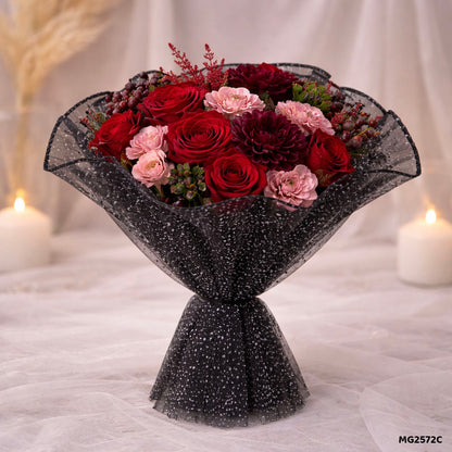 Gift To Love | Snow Wrapping Paper Net Wrinkled | Color : Black | Code : MG2572C