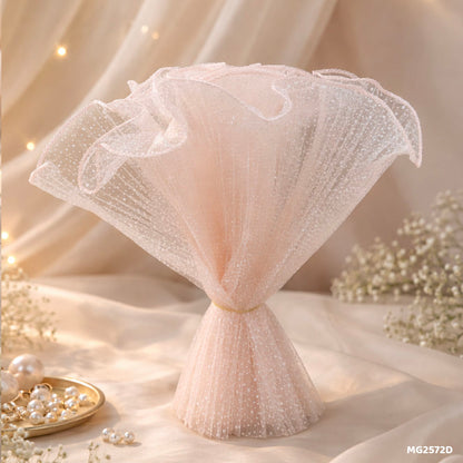 Gift To Love | Snow Wrapping Paper Net Wrinkled | Color : Peach | Code : MG2572D