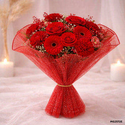 Gift To Love | Snow Wrapping Paper Net Wrinkled | Color : Red | Code : MG2572E