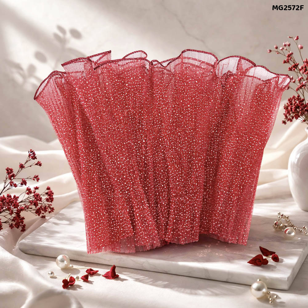 Gift To Love | Snow Wrapping Paper Net Wrinkled | Color : Maroon | Code : MG2572F