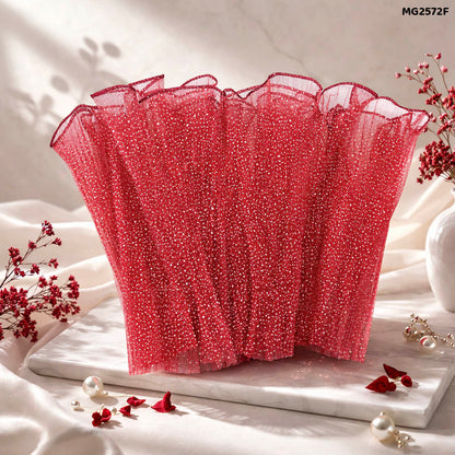 Gift To Love | Snow Wrapping Paper Net Wrinkled | Color : Maroon | Code : MG2572F