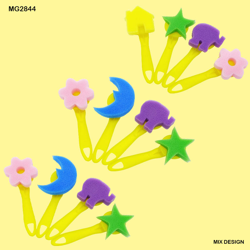 Gift To Love | Sponge Stamp Plastic Handle | Pcs : 4 Pc | Code : MG2844
