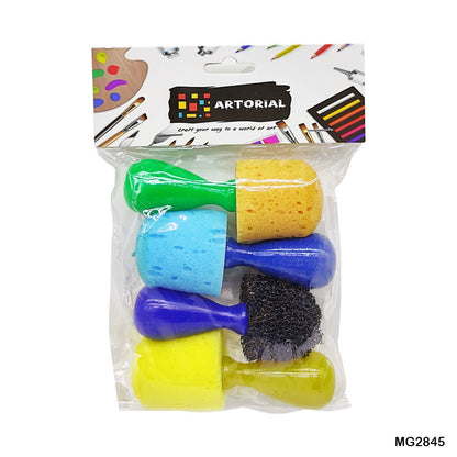 Gift To Love | Sponge Art Stamp Set Plastic Handle | Pcs : 4 Pcs | Code : MG2845