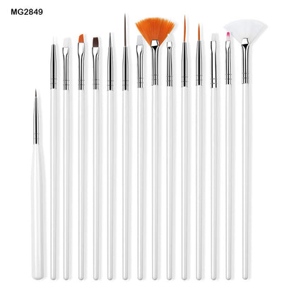 Gift To Love | Paint Brush White Handle | Pcs : 15 Pcs | Code : MG2849
