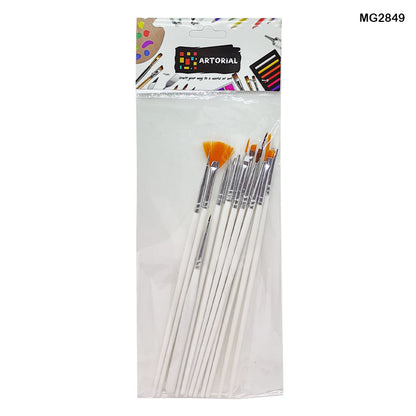 Gift To Love | Paint Brush White Handle | Pcs : 15 Pcs | Code : MG2849