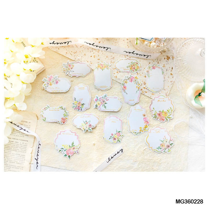 Mg360228 Blooming Dreamer Paper Cutout Sticker 30P-Gift To Love-Art & Craft