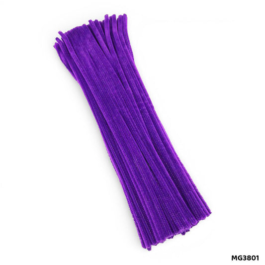 Gift To Love | Craft Pipe Cleaner Chenille Stem | Color : Violet | Size : 7 Mm X 30 Cm | Pcs : 100 Pcs | Code : MG3801