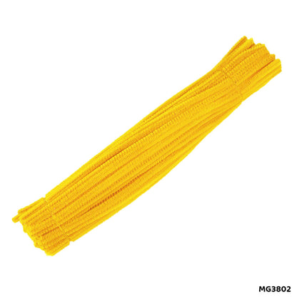 Gift To Love | Craft Pipe Cleaner Chenille Stem | Color : Golden Yellow | Size : 7 Mm X 30 Cm | Pcs : 100 Pcs | Code : MG3802