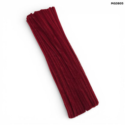 Gift To Love | Craft Pipe Cleaner | Color : Dark Maroon | Size : 7 Mm X 30 Cm | Pcs : 100 Pcs | Code : MG3805