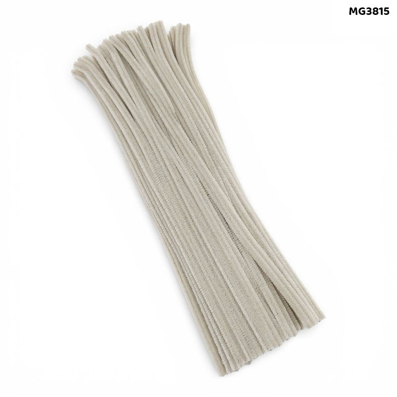 Gift To Love | Craft Pipe Cleaner | Color : Off White | Size : 7 Mm X 30 Cm | Pcs : 100 Pcs | Code : MG3815