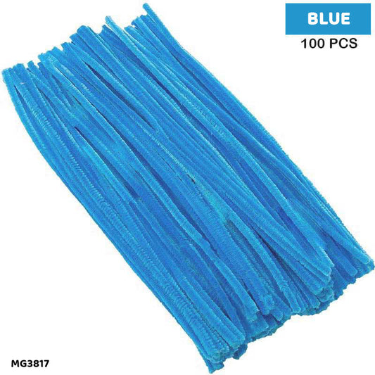 Gift To Love | Craft Pipe Cleaner | Color : Blue | Size : 7 Mm X 30 Cm | Pcs : 100 Pcs | Code : MG3819