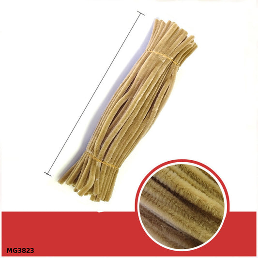 Gift To Love | Craft Pipe Cleaner | Color : Light Brown | Size : 7 Mm X 30 Cm | Pcs : 100 Pcs | Code : MG3823
