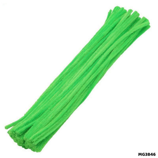 Gift To Love | Craft Pipe Cleaner | Color : Parrot Green | Size : 7 Mm X 30 Cm | Pcs : 100 Pcs | Code : MG3846_OLD