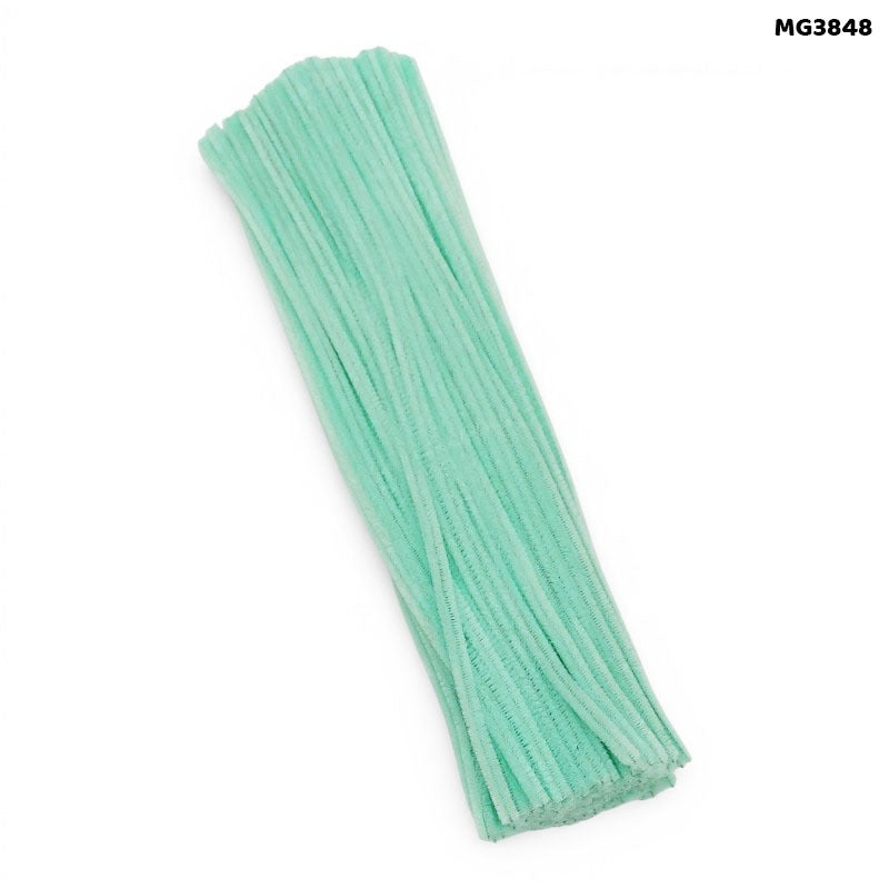 Gift To Love | Craft Pipe Cleaner | Color : Sea Green | Size : 7 Mm X 30 Cm | Pcs : 100 Pcs | Code : MG3848_OLD