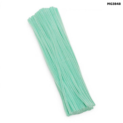 Gift To Love | Craft Pipe Cleaner | Color : Sea Green | Size : 7 Mm X 30 Cm | Pcs : 100 Pcs | Code : MG3848_OLD
