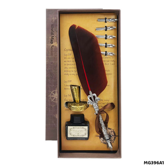 Gift To Love | Feather Ink Pen Box Set | Color : Red | Code : MG396A1