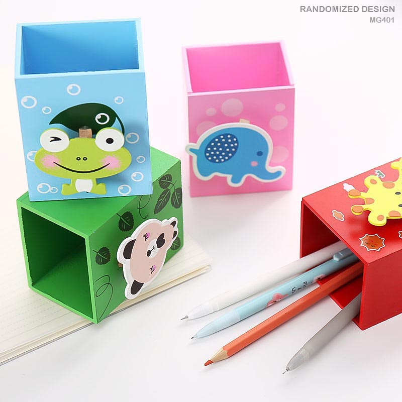 Wooden Cartoon Animal Pen Holder (Mg401)-Gift To Love-Art & Craft