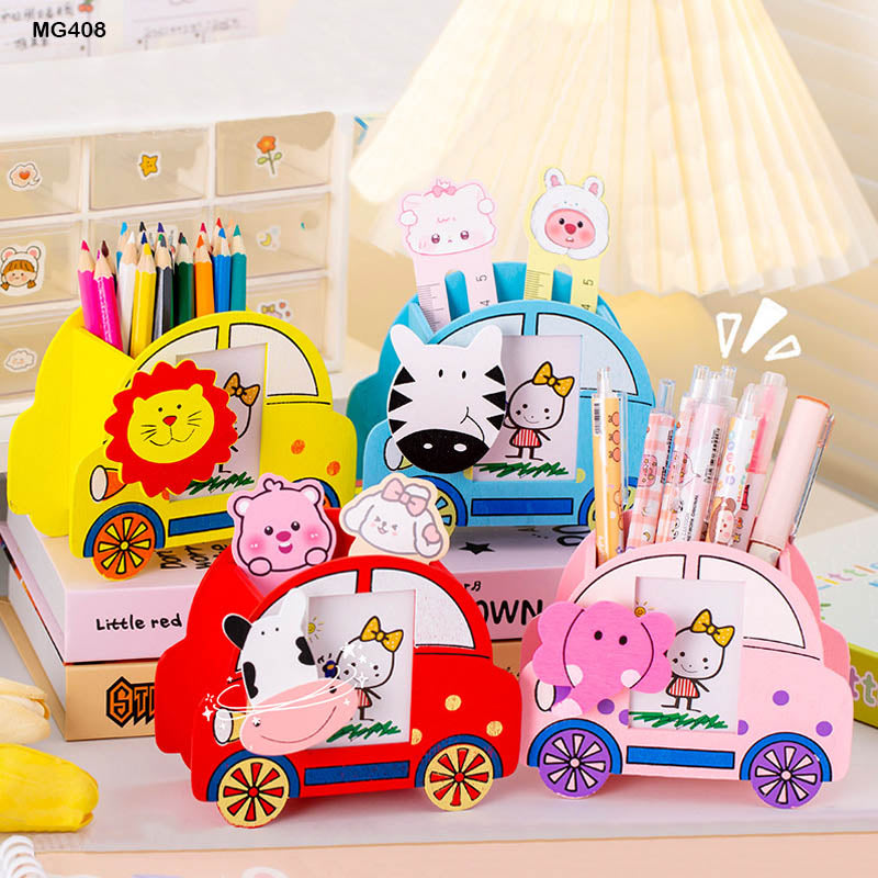 Wooden Car Pen Stand (Mg408)