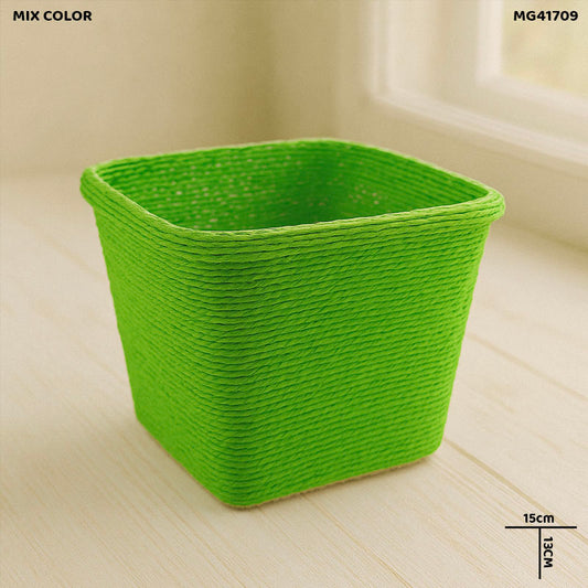 Gift To Love | Paper Thread Decoration Basket | Size : Square | Code : MG41709