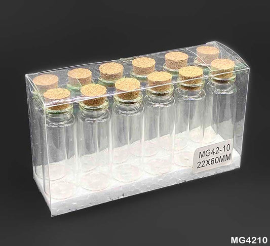 Gift To Love | Message Bottle | Size : 22 Mm X 60 Mm | Pcs : 12 Pcs | Code : MG42010