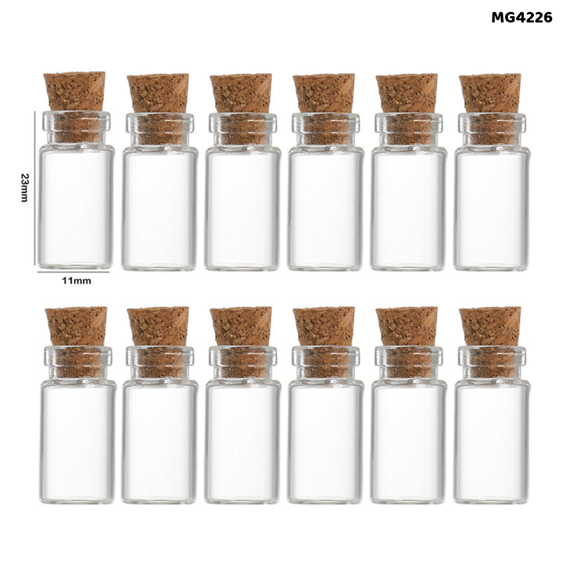 Gift To Love | Message Bottle Mini | Size : 11 Mm X 23 Mm | Pcs : 12 Pc | Code : MG42026