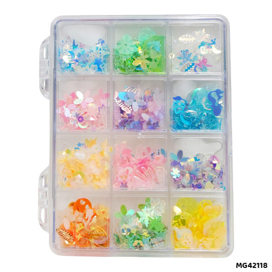 Gift To Love | Resin Craft Sequins 12 Compartment | Code : MG42118