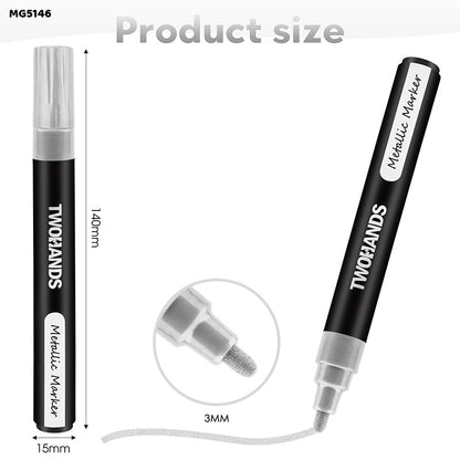 Gift To Love | Paint Marker | Color : Silver | Pcs : 6 Pcs | Code : MG5146
