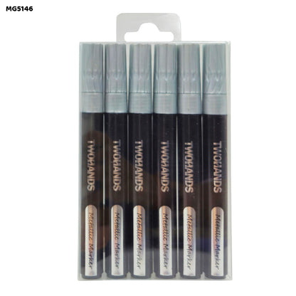 Gift To Love | Paint Marker | Color : Silver | Pcs : 6 Pcs | Code : MG5146