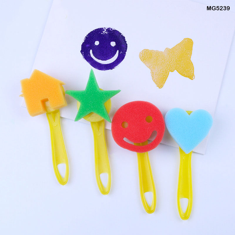 Gift To Love | Sponge Stamp Design Handle | Pcs : 4 Pcs | Code : MG5239