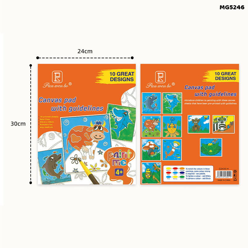 Gift To Love | Printed Canvas Pad | Size : 24 X 30 Cm | Pcs : 10 Sheets | Code : MG5246
