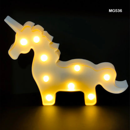 Gift To Love | Unicorn Shape Led Box | Color : White | Code : MG536W