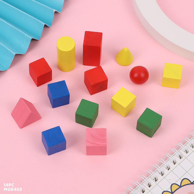 Gift To Love | Craft Wood Block Mixed | Pcs : 14 Pc | Code : MG6403