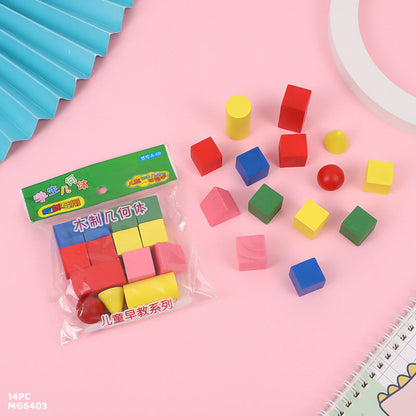 Gift To Love | Craft Wood Block Mixed | Pcs : 14 Pc | Code : MG6403
