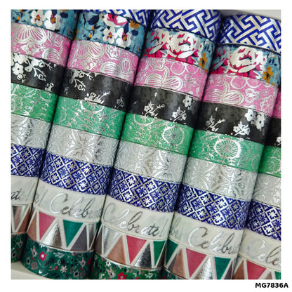 Gift To Love | Washi Tape | Size : 15 Mm X 2 Mtr | Pcs : 60 Pcs | Code : MG7836A