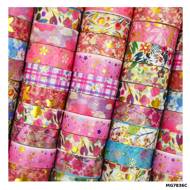 Gift To Love | Washi Tape | Size : 15 Mm X 2 Mtr | Pcs : 60 Pcs | Code : MG7836C