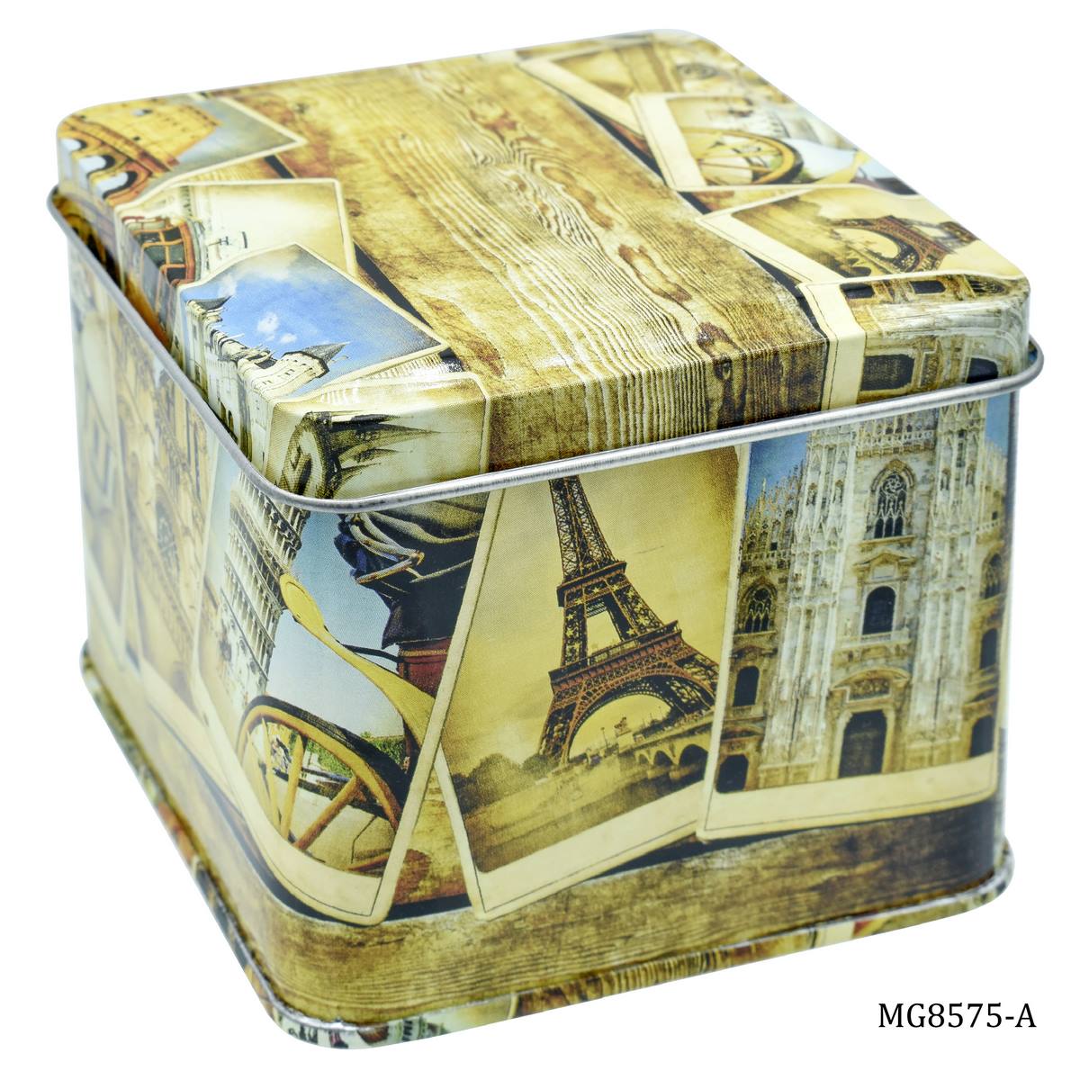 Gift To Love | Metal Gift Box Printed Square | Size : 85 X 85 X 75 Mmh | Code : MG8575-A