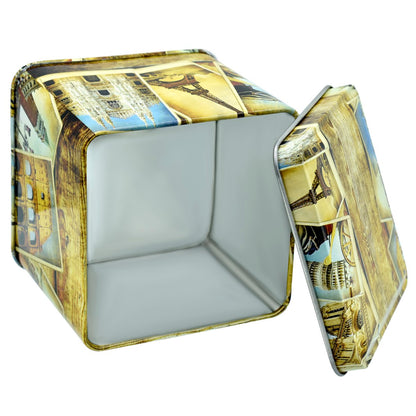 Gift To Love | Metal Gift Box Printed Square | Size : 85 X 85 X 75 Mmh | Code : MG8575-A